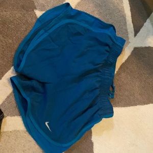 Blue/teal dri fit running shorts